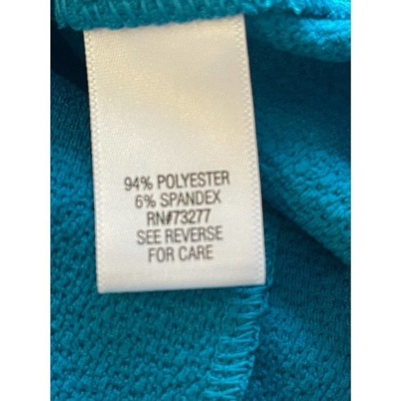 Nwot Dana BUCHMAN Turquoise Textured Tie Front Top Sz. XXL - Picture 6 of 6